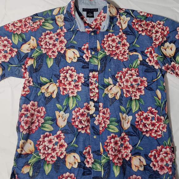 Tommy Hilfiger Flower Button Shirt L - Picture 1 of 2